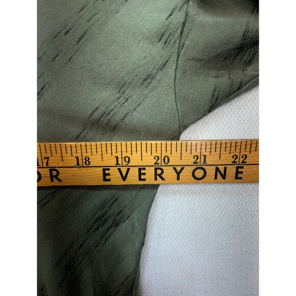 Knox Rose Womens Tunic Top Size XL Olive Green Textured V-Neck 3/4 Sleeve Ruched - Picture 7 of 10